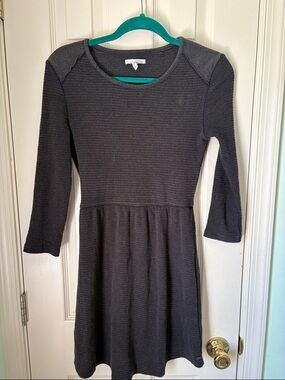 O'Neill Charcoal Black Long-Sleeve Fit & Flare Dress